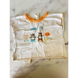 Thai teddy bear open back shirt 3-6 month sunmer breezy short sleeve